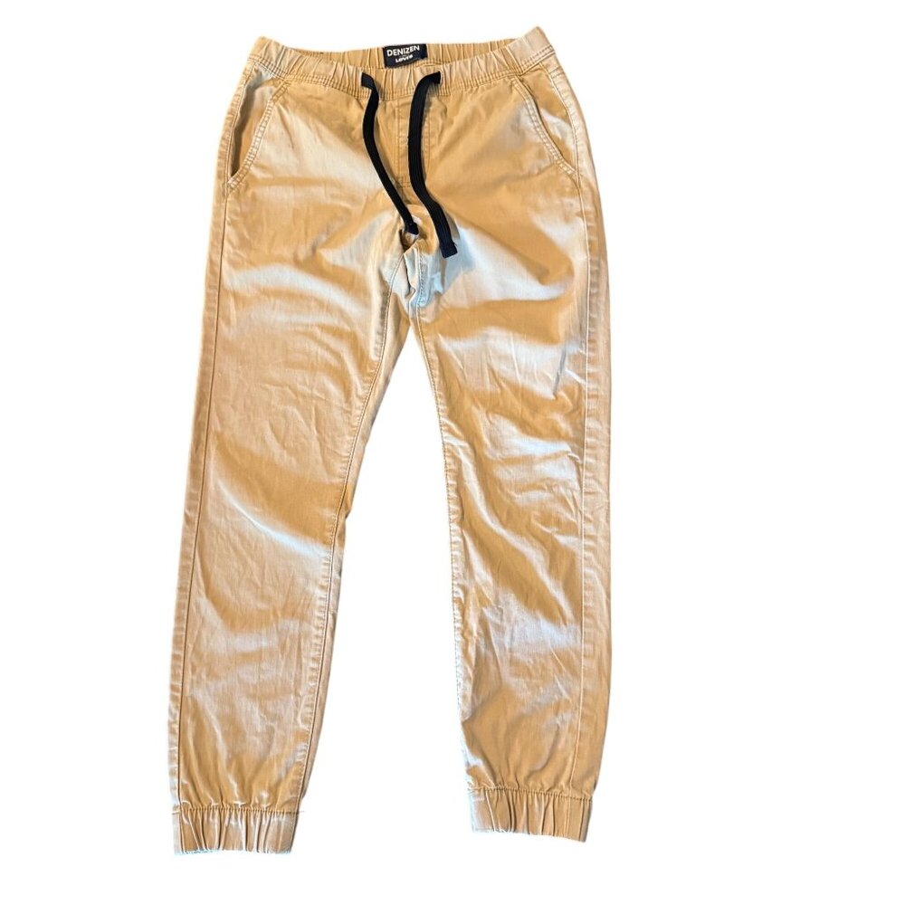 Denizen From Levis Mens Khaki Jogger‎ Pants XS Elastic Waistband Pockets
